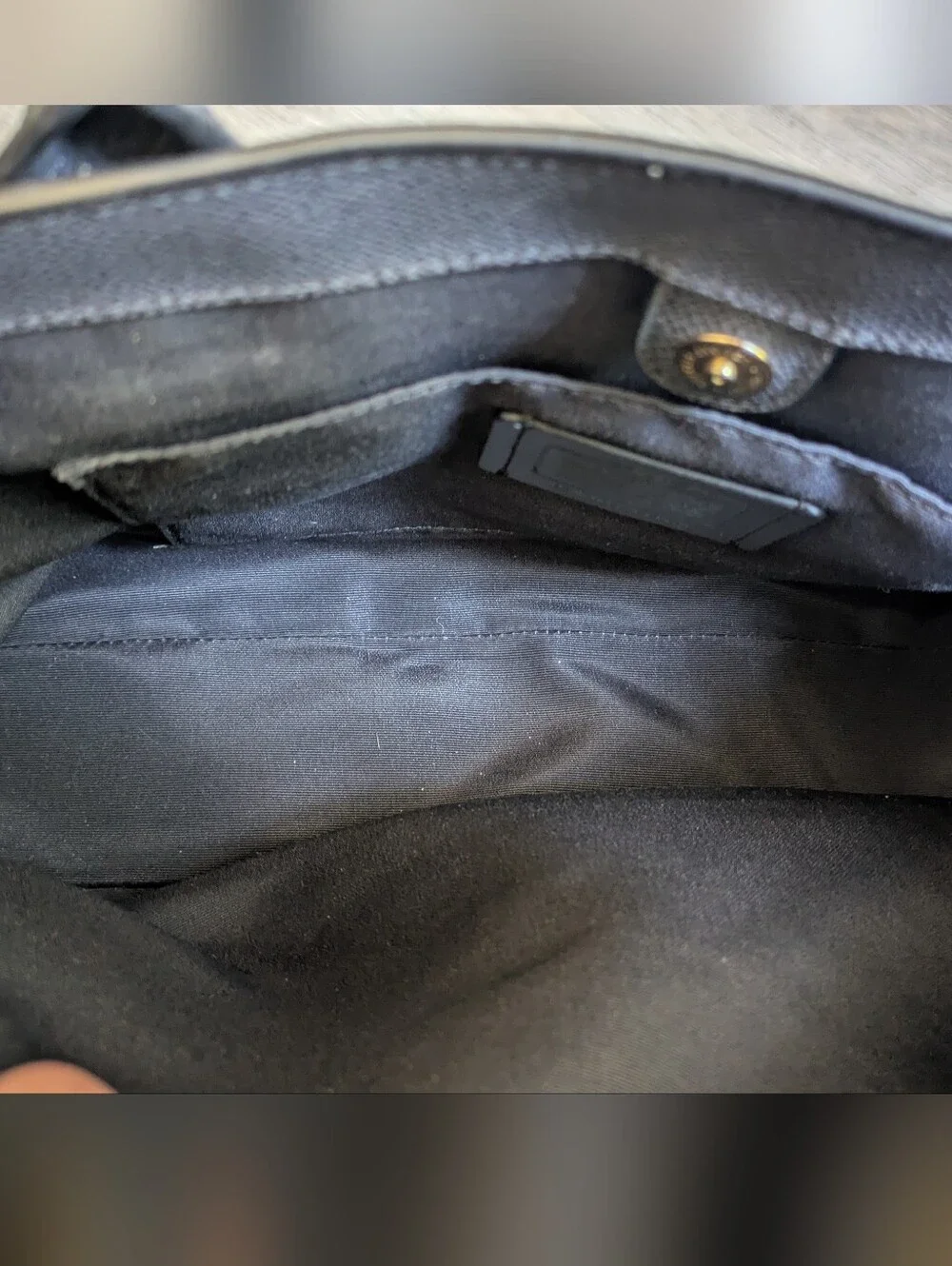 COACH Black Pebbled Leather Satchel with Gold Hardware